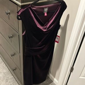 Size 6 purple velvet draping dress.